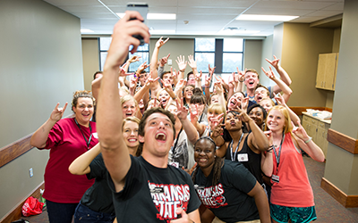 Students taking a selfie